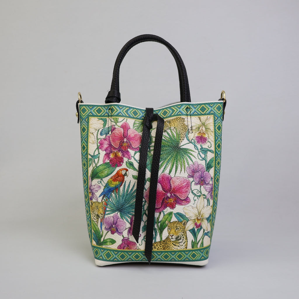 Petit sac cabas - Orchidées et fleurs sauvages