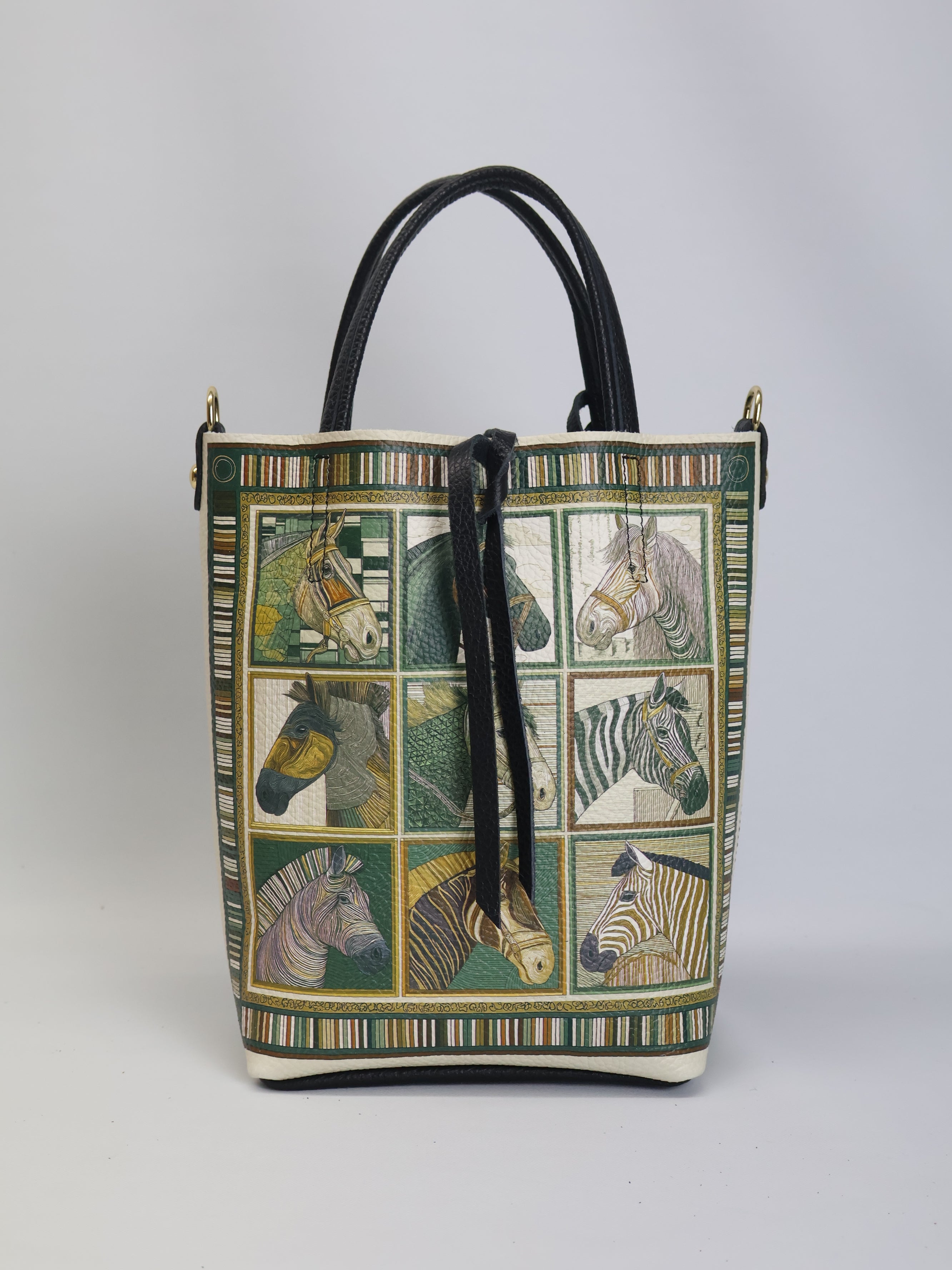 Piccola borsa tote "Cavalli Squares"