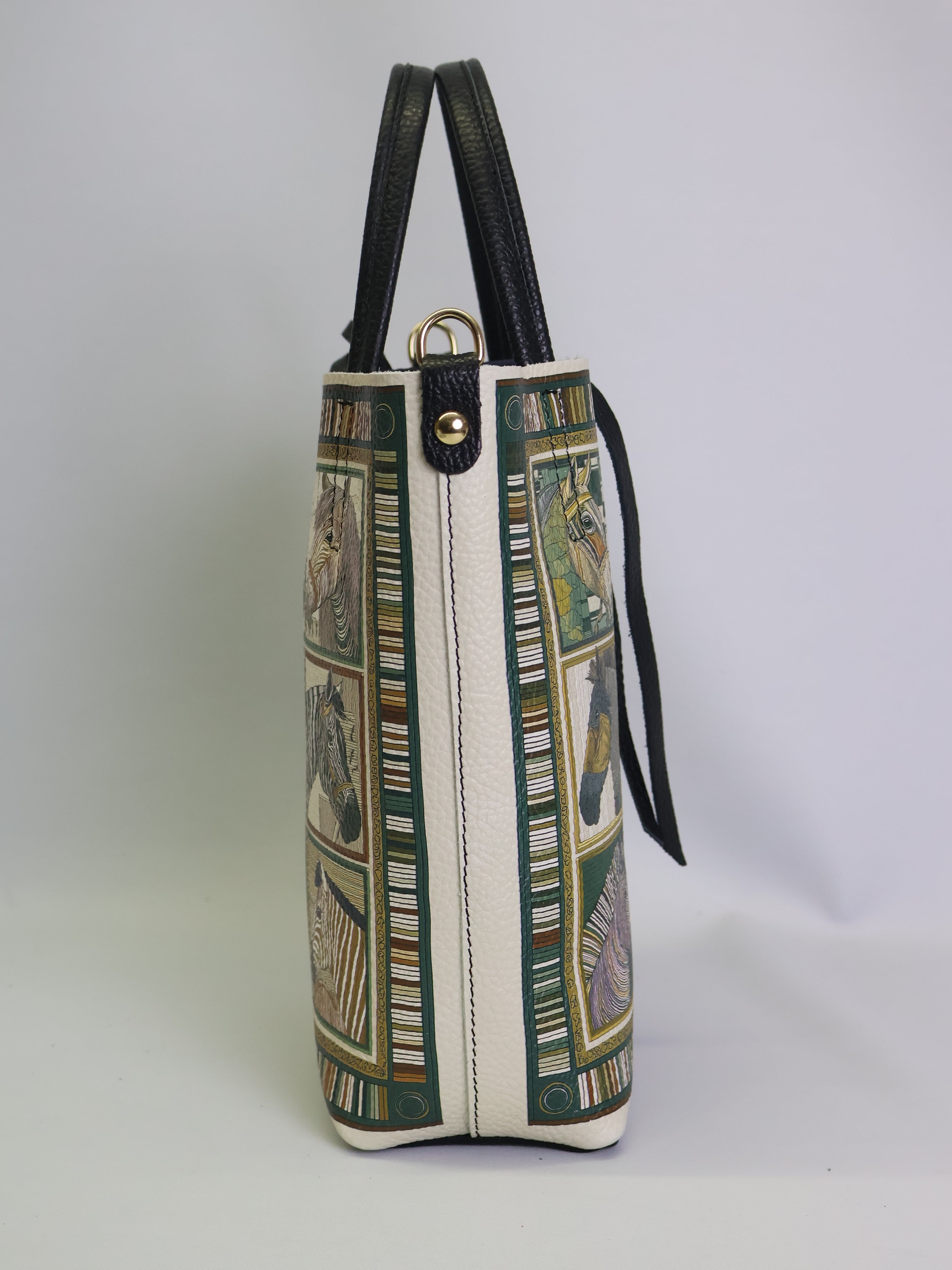 Piccola borsa tote "Cavalli Squares"