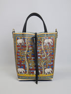 Piccola borsa tote "Elefanti"