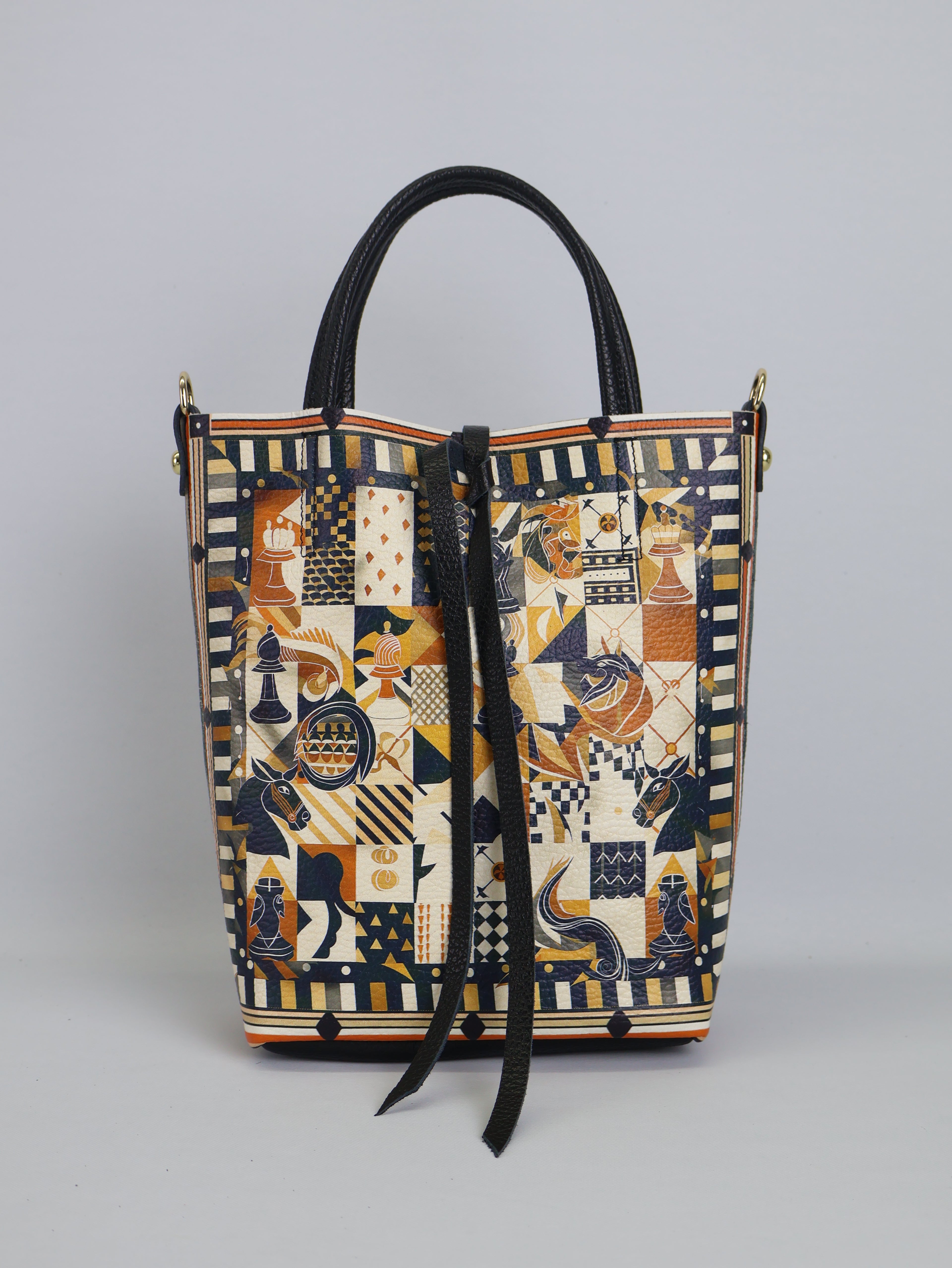 Piccola borsa tote "Scacchi"