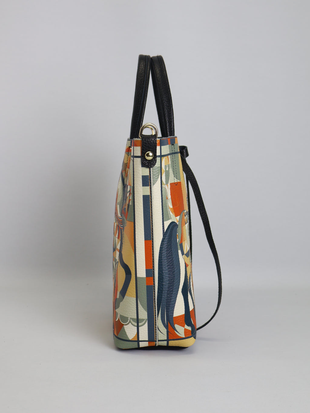 Small Tote Bag "FoulardCavalloCubismo"