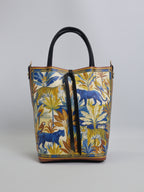 Piccola borsa tote "Feline Flora"