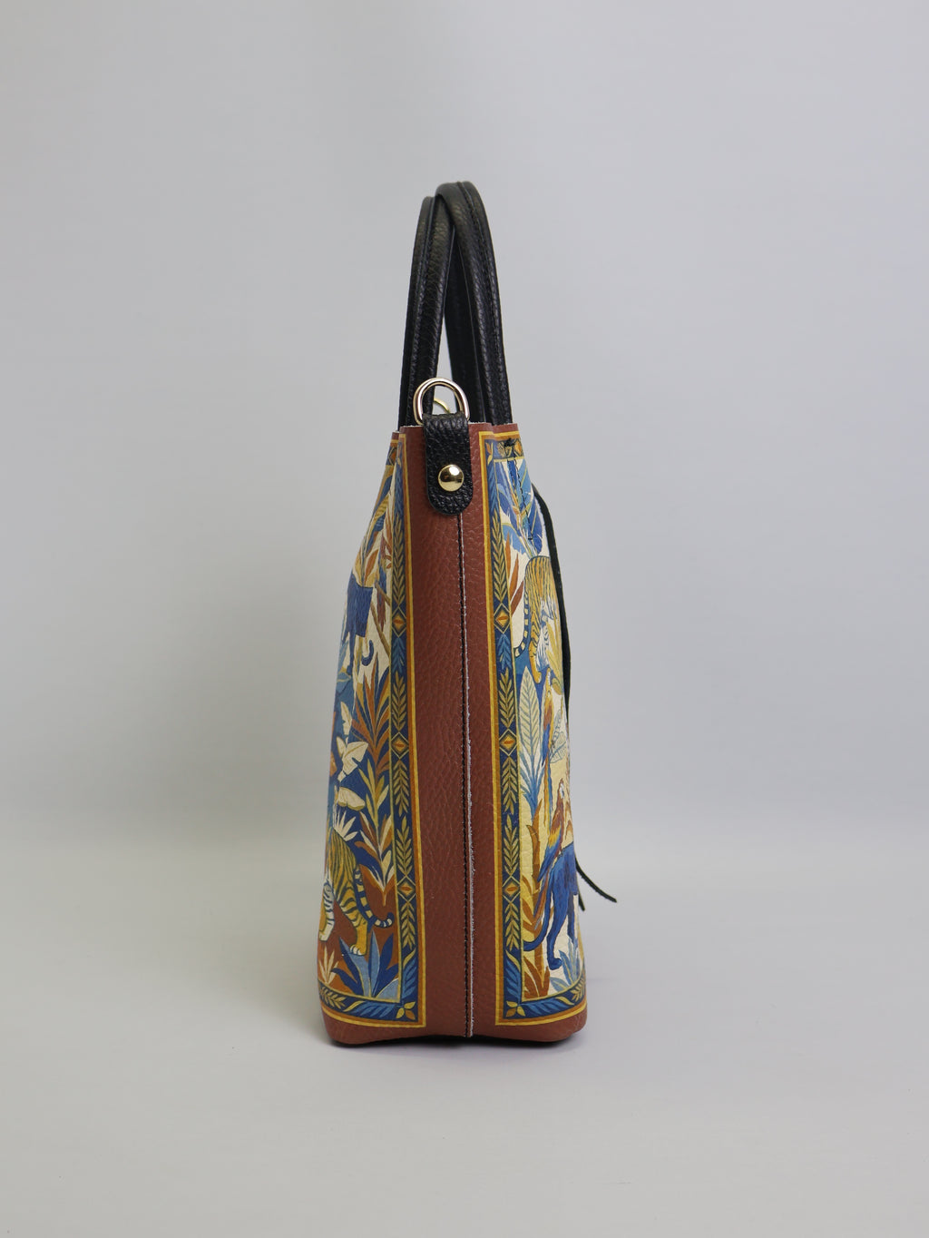 Piccola borsa tote "Feline Flora"