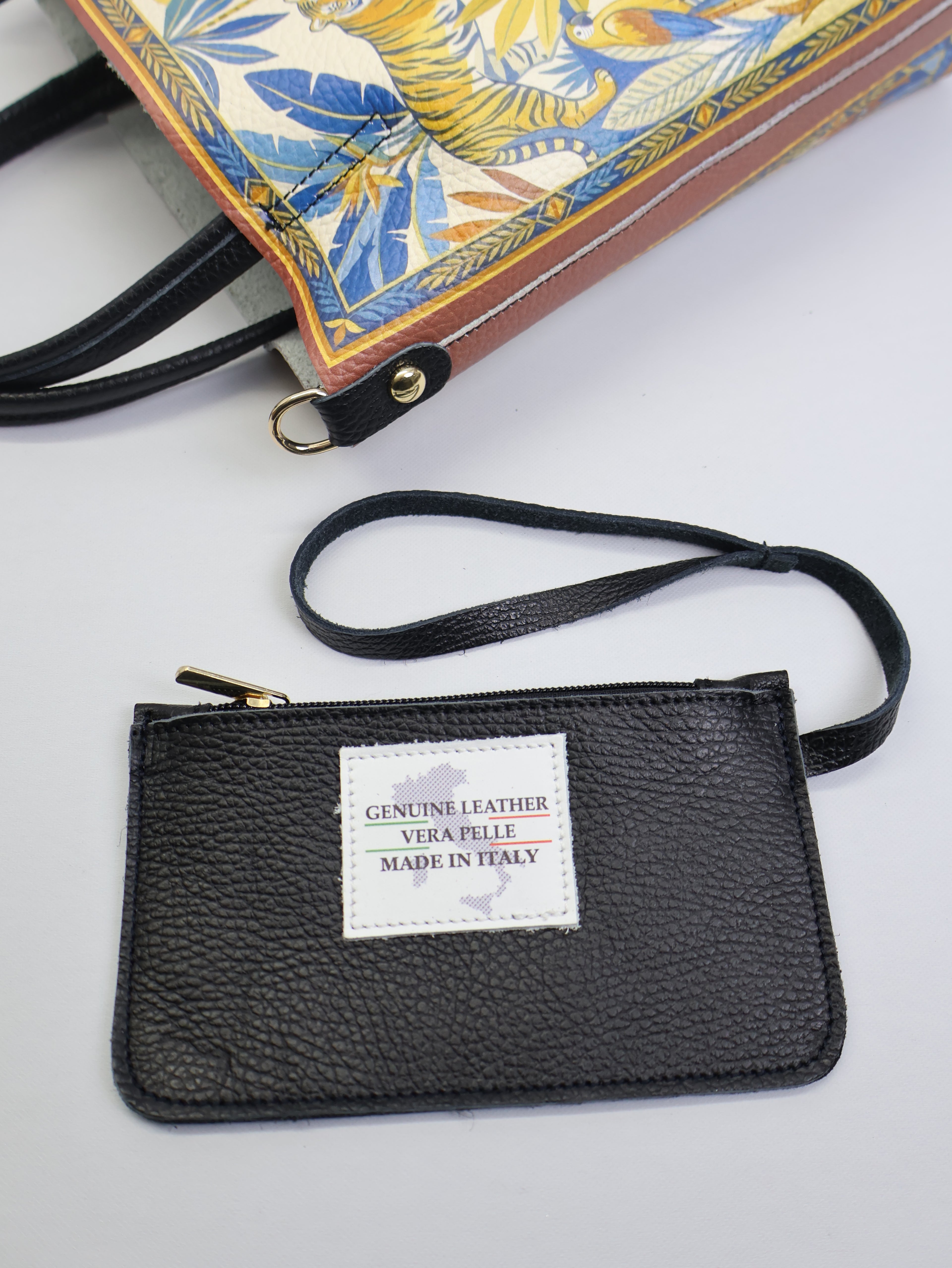 Piccola borsa tote "Feline Flora"