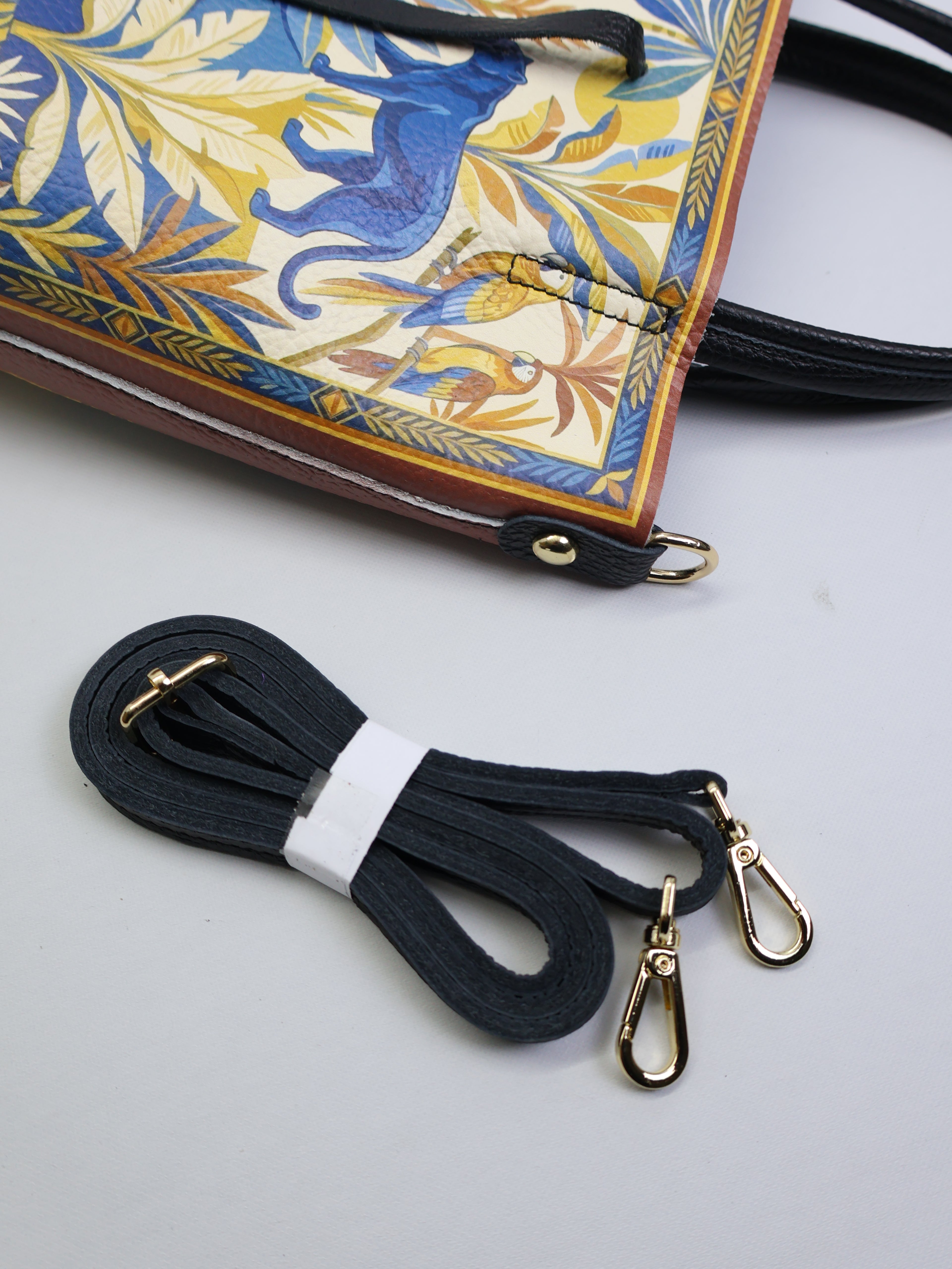 Piccola borsa tote "Feline Flora"