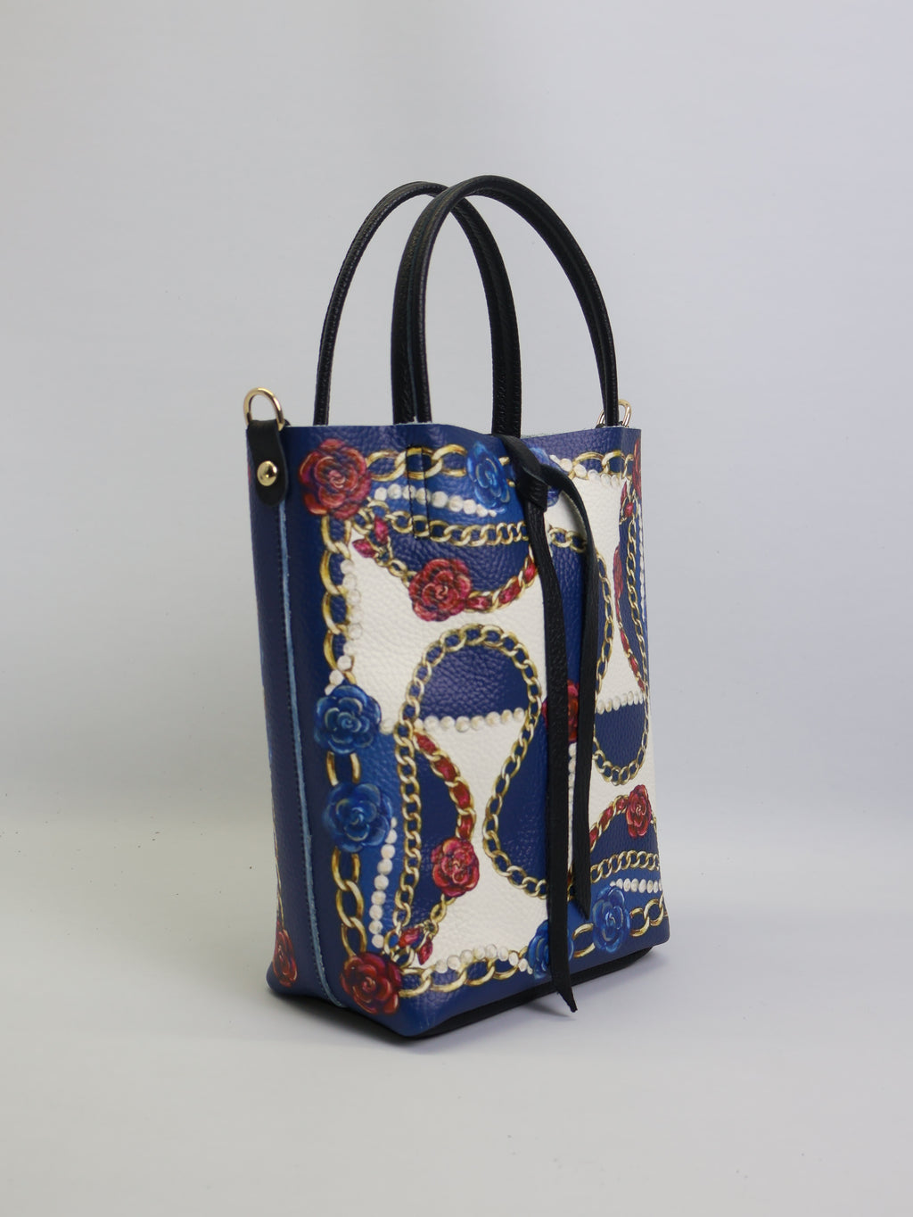 Piccola borsa tote "Chains&amp;Roses"