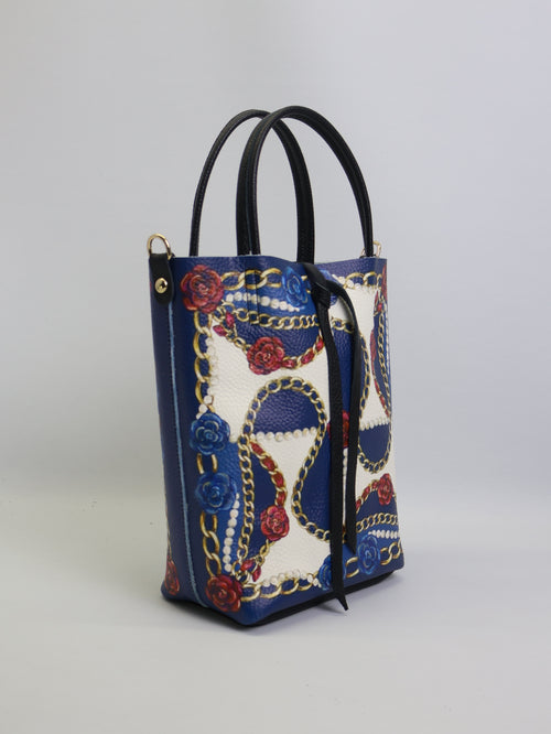 Piccola borsa tote "Chains&amp;Roses"