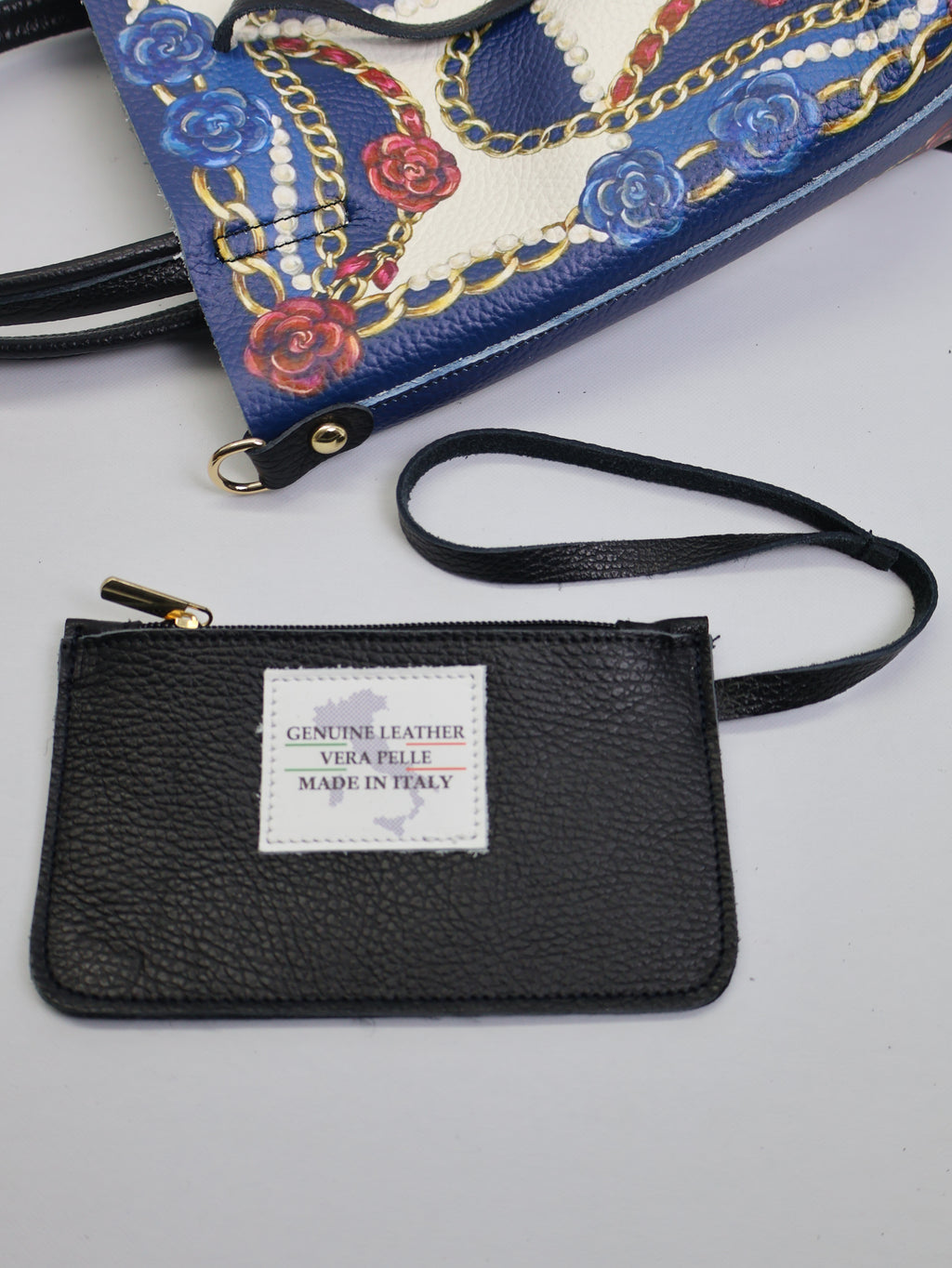 Piccola borsa tote "Chains&amp;Roses"