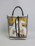 Piccola borsa tote "SOLAR HORSES"