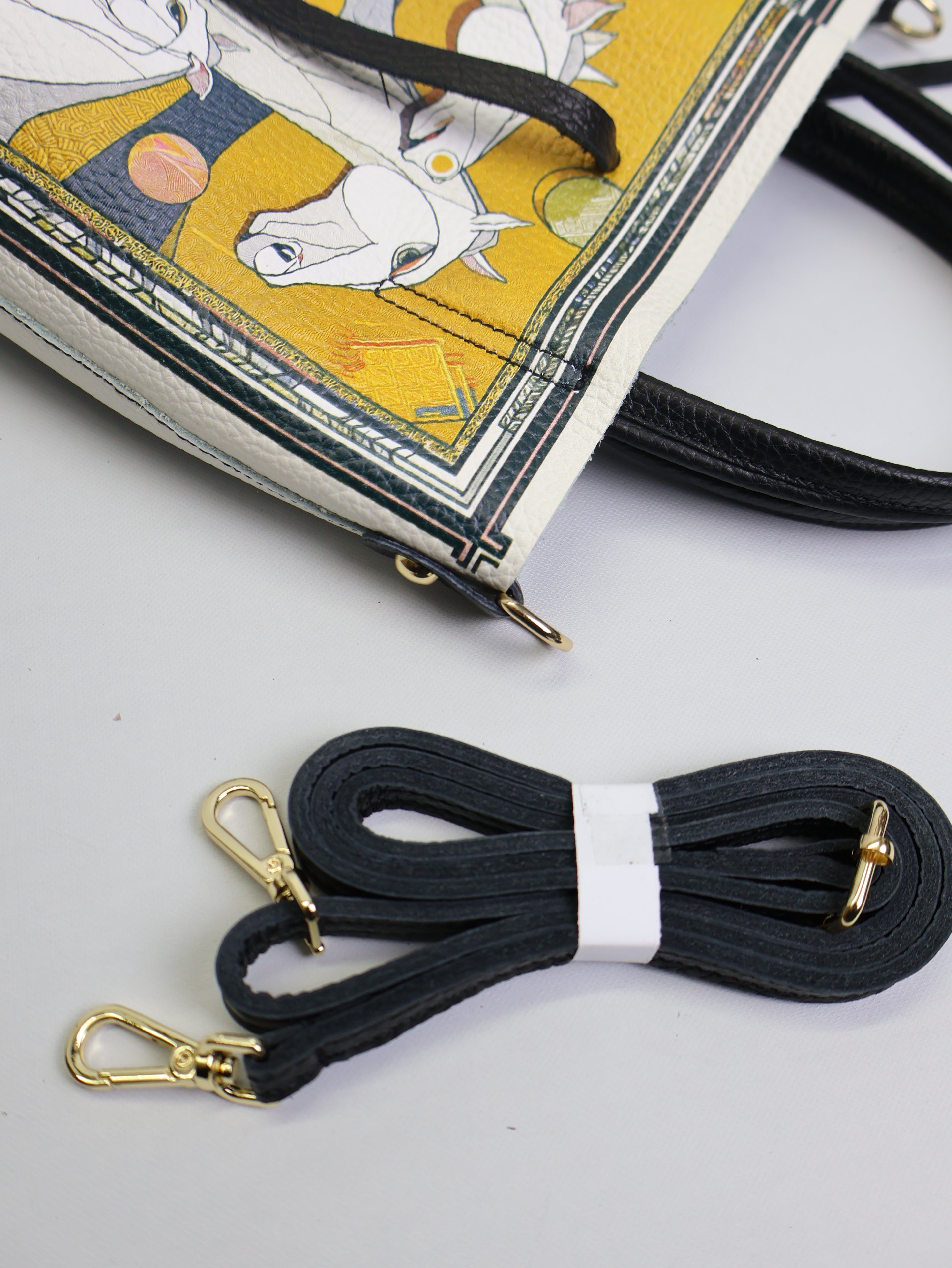 Piccola borsa tote "SOLAR HORSES"