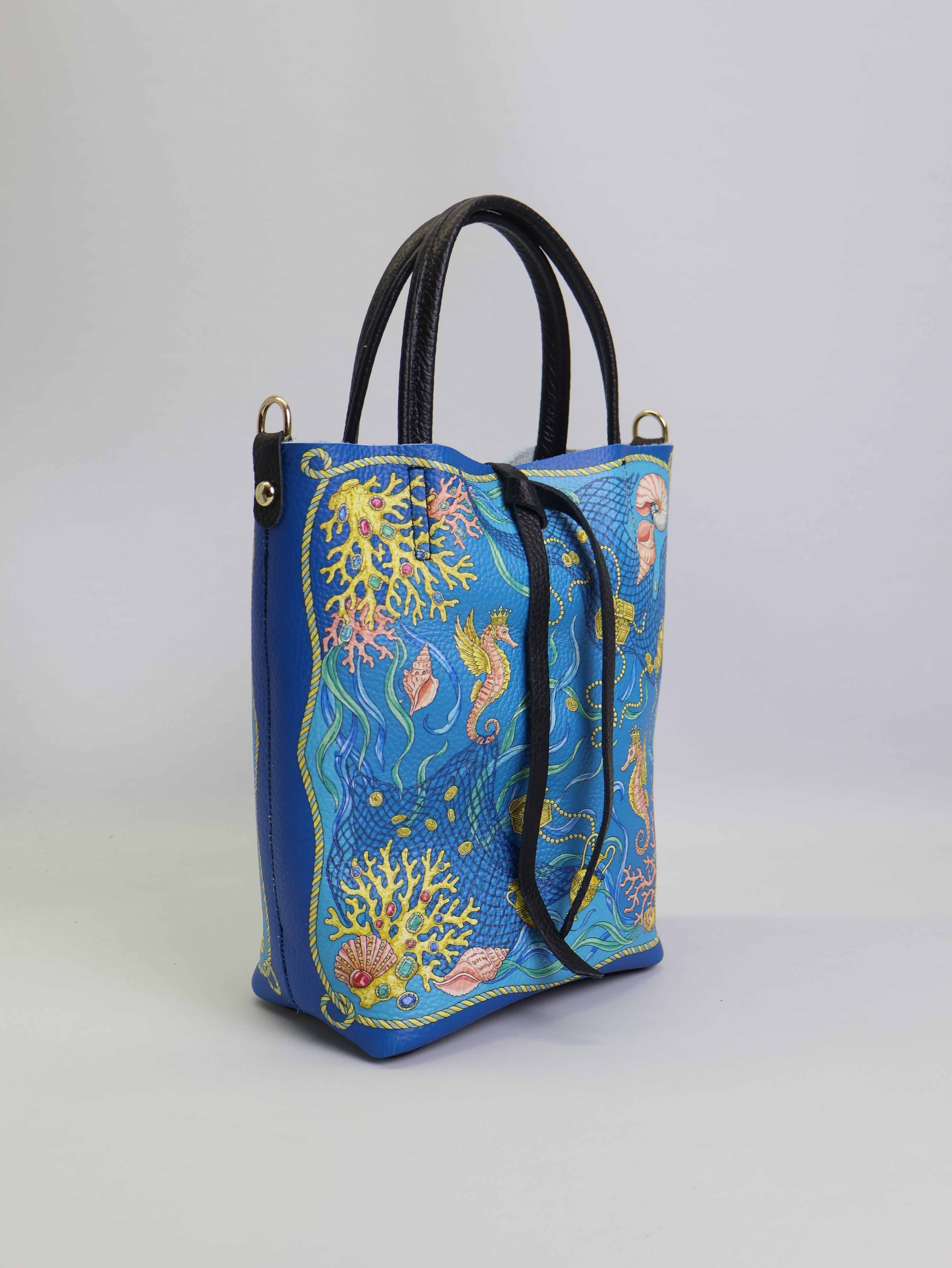 Piccola borsa tote "Marine Kingdom"