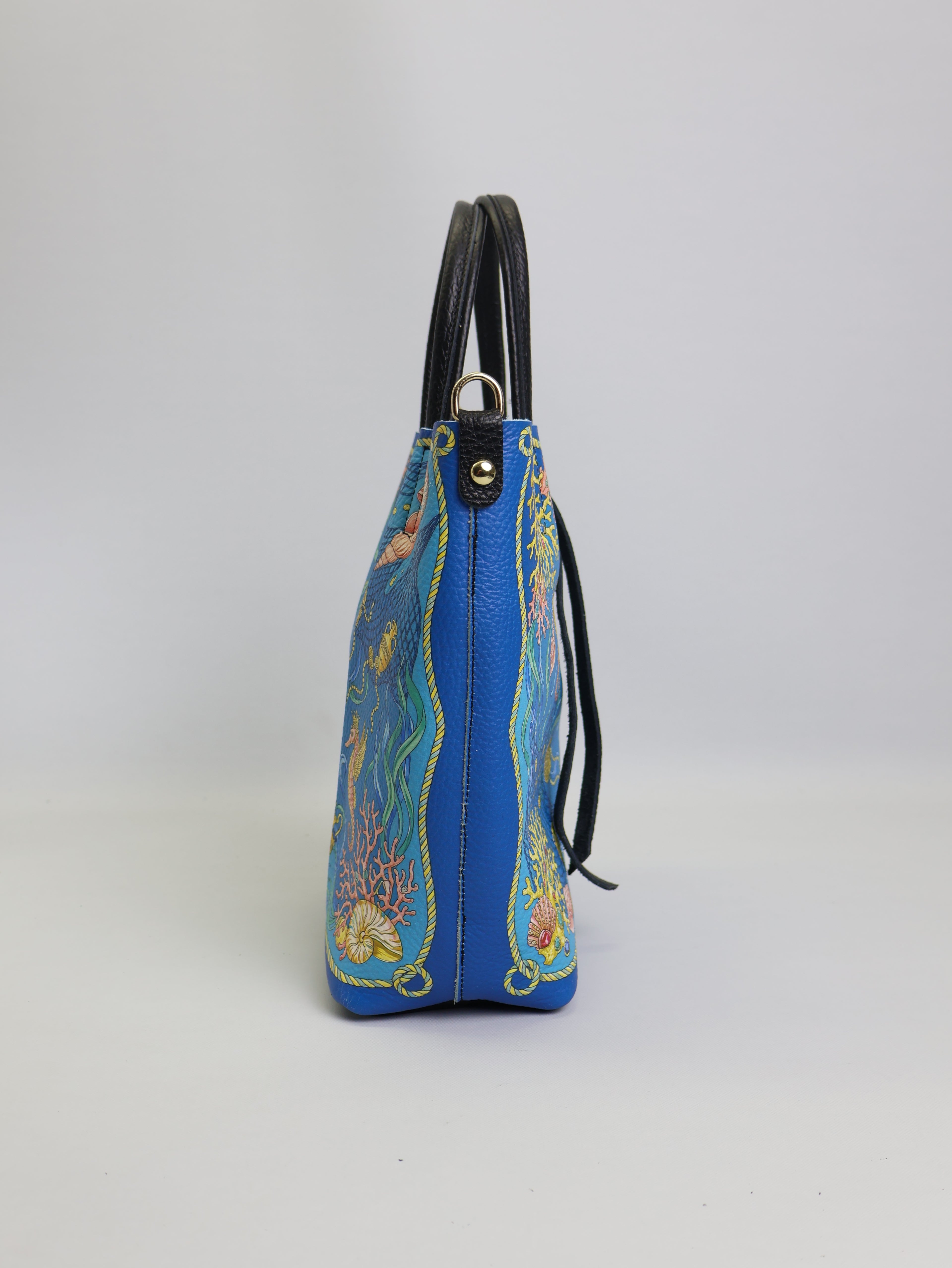 Piccola borsa tote "Marine Kingdom"