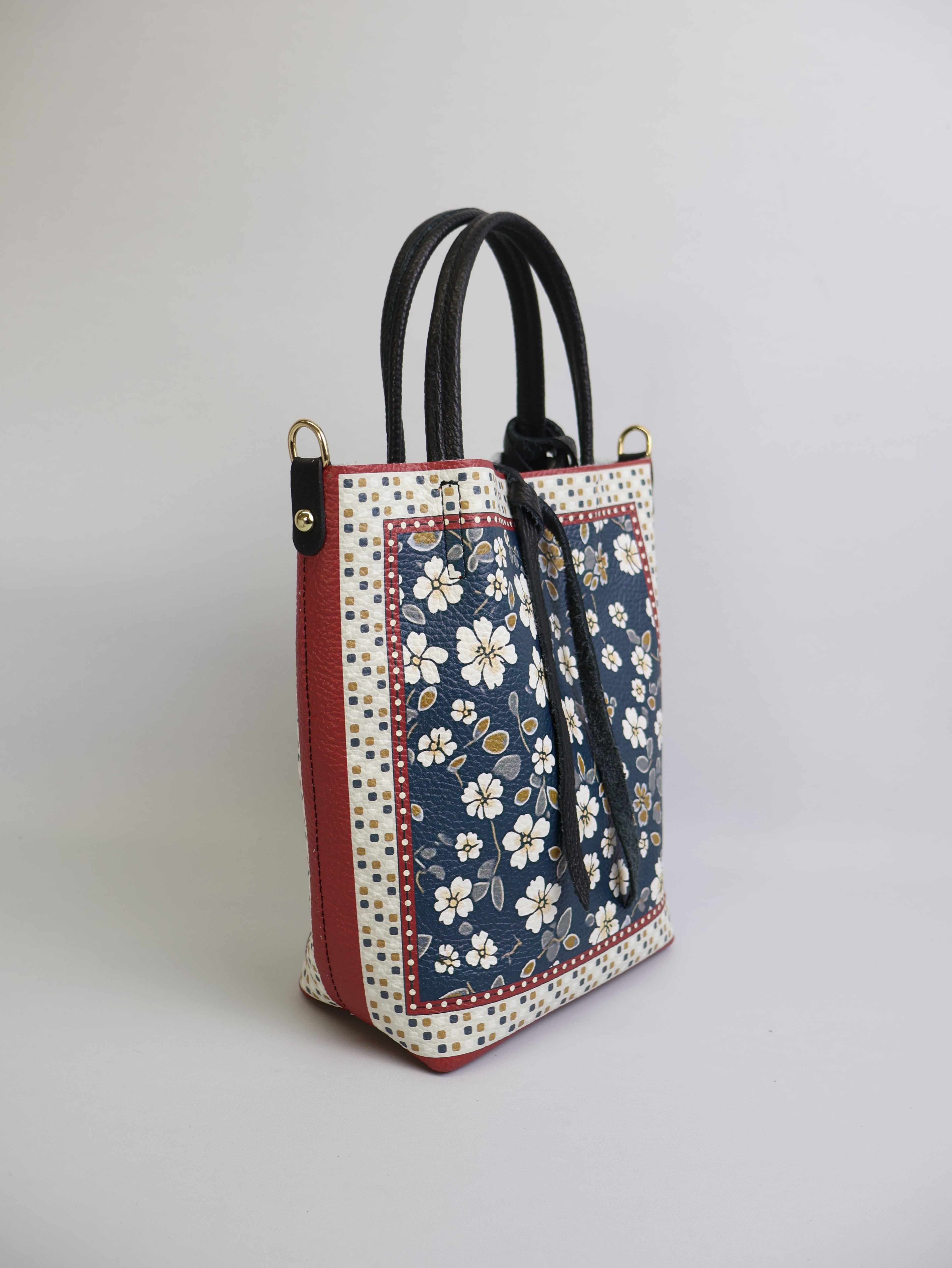 Small Tote Bag "Midnight Mosaic Garden"