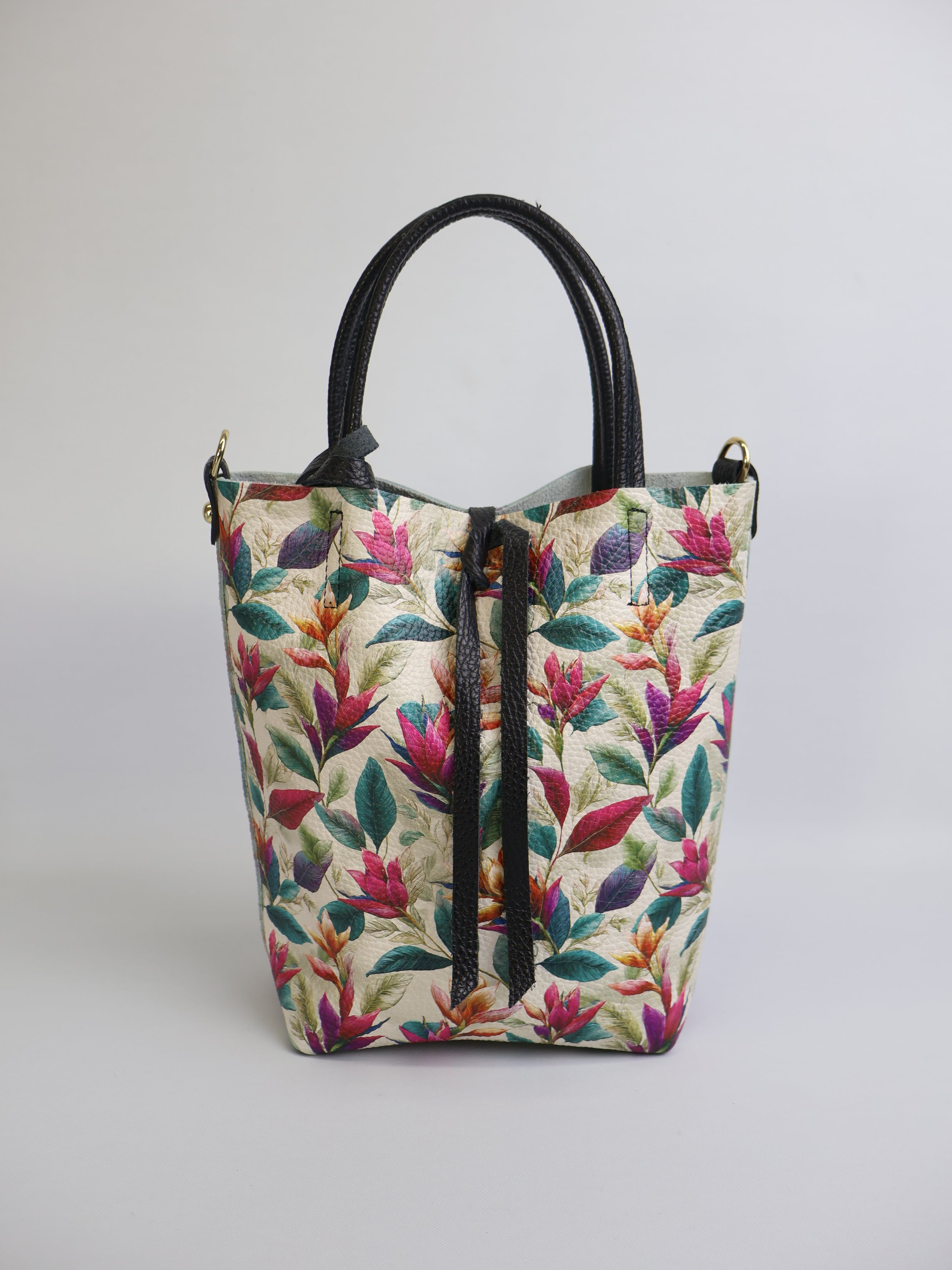Piccola Tote Bag "Crimson Heliconia"