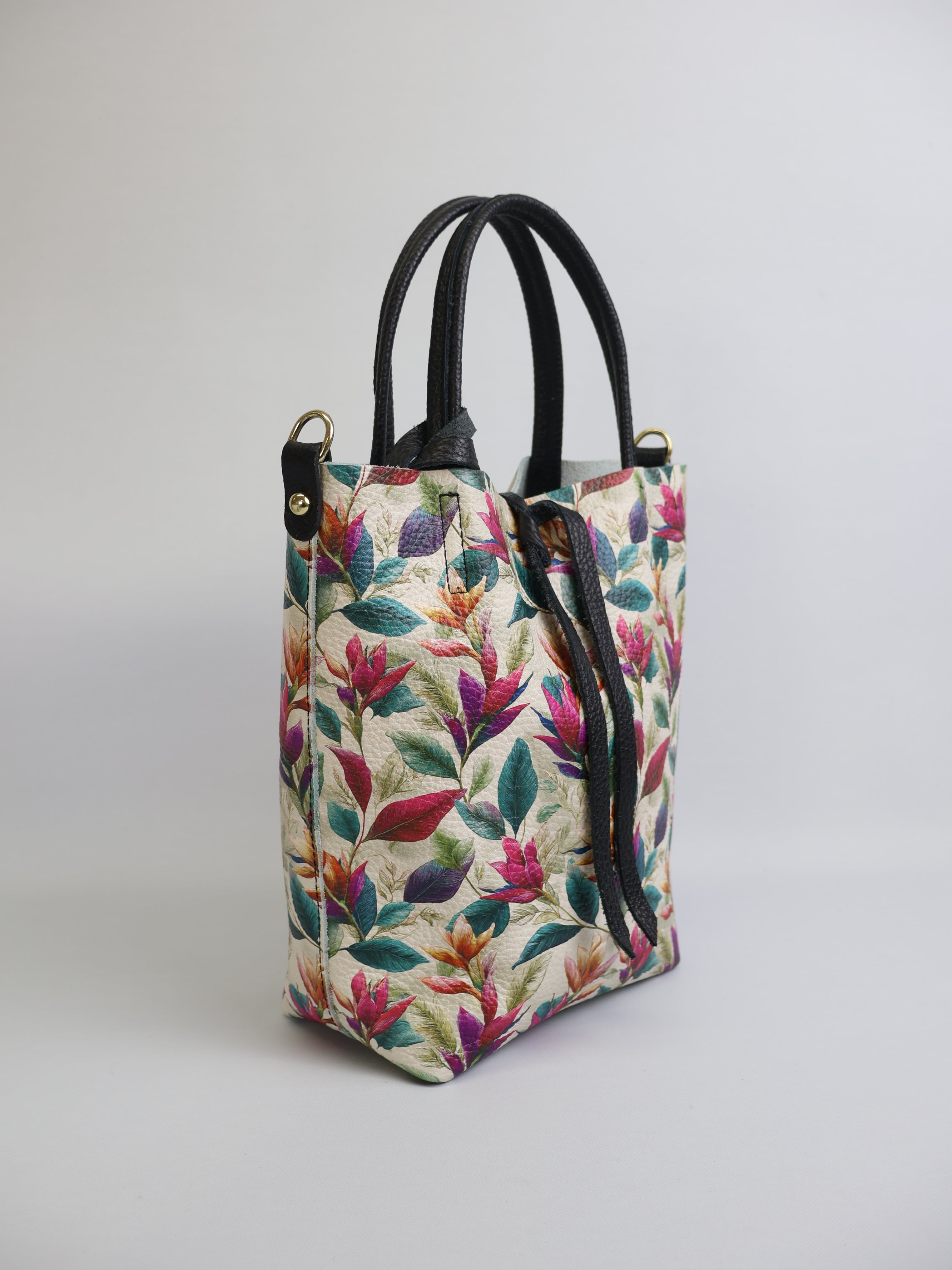 Piccola Tote Bag "Crimson Heliconia"