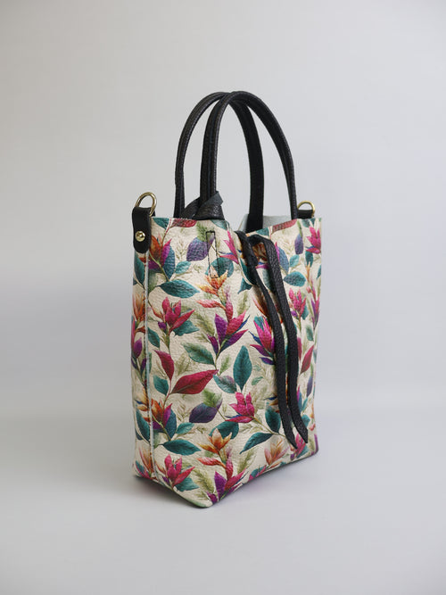 Piccola Tote Bag "Crimson Heliconia"
