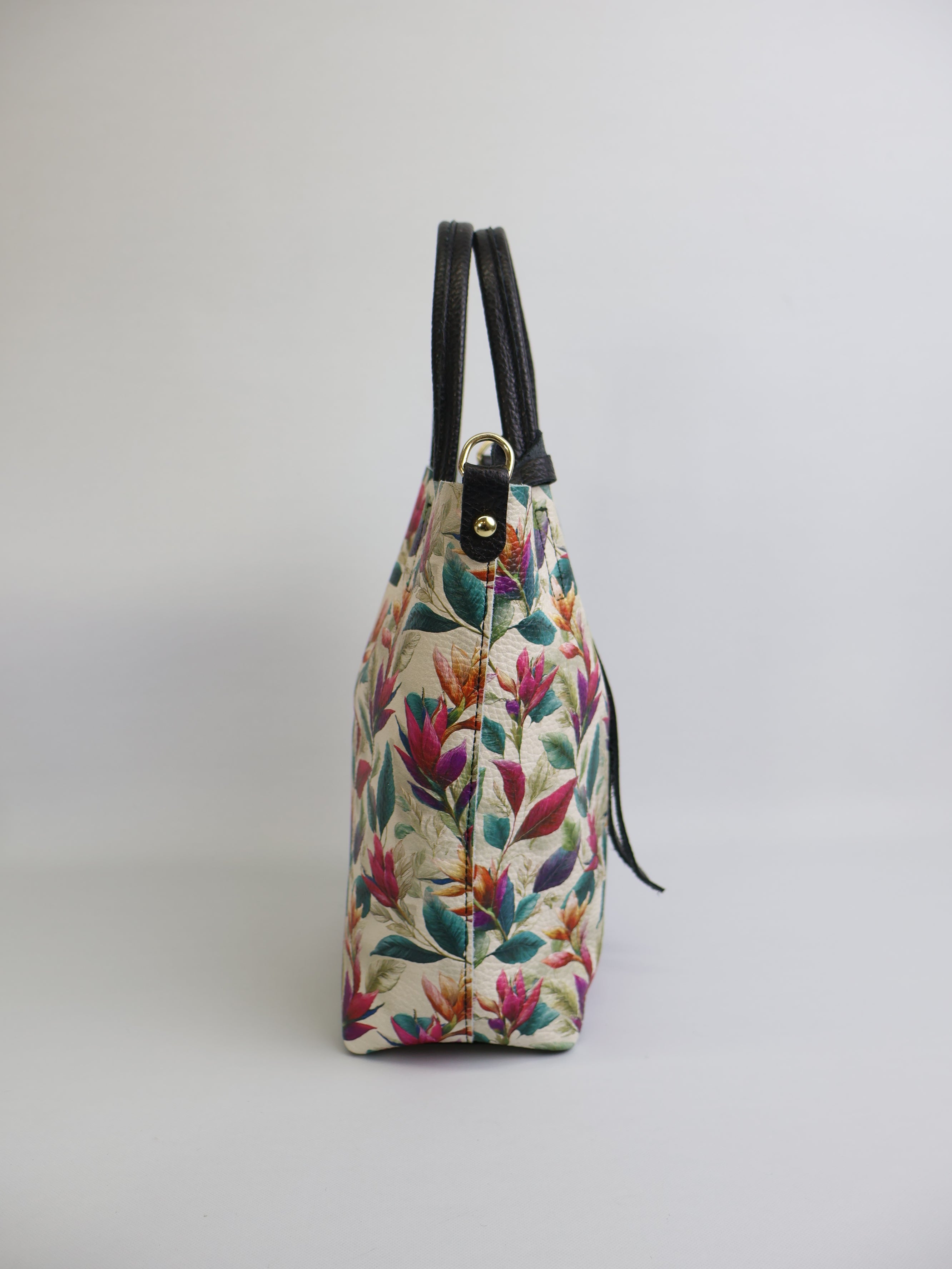 Piccola Tote Bag "Crimson Heliconia"