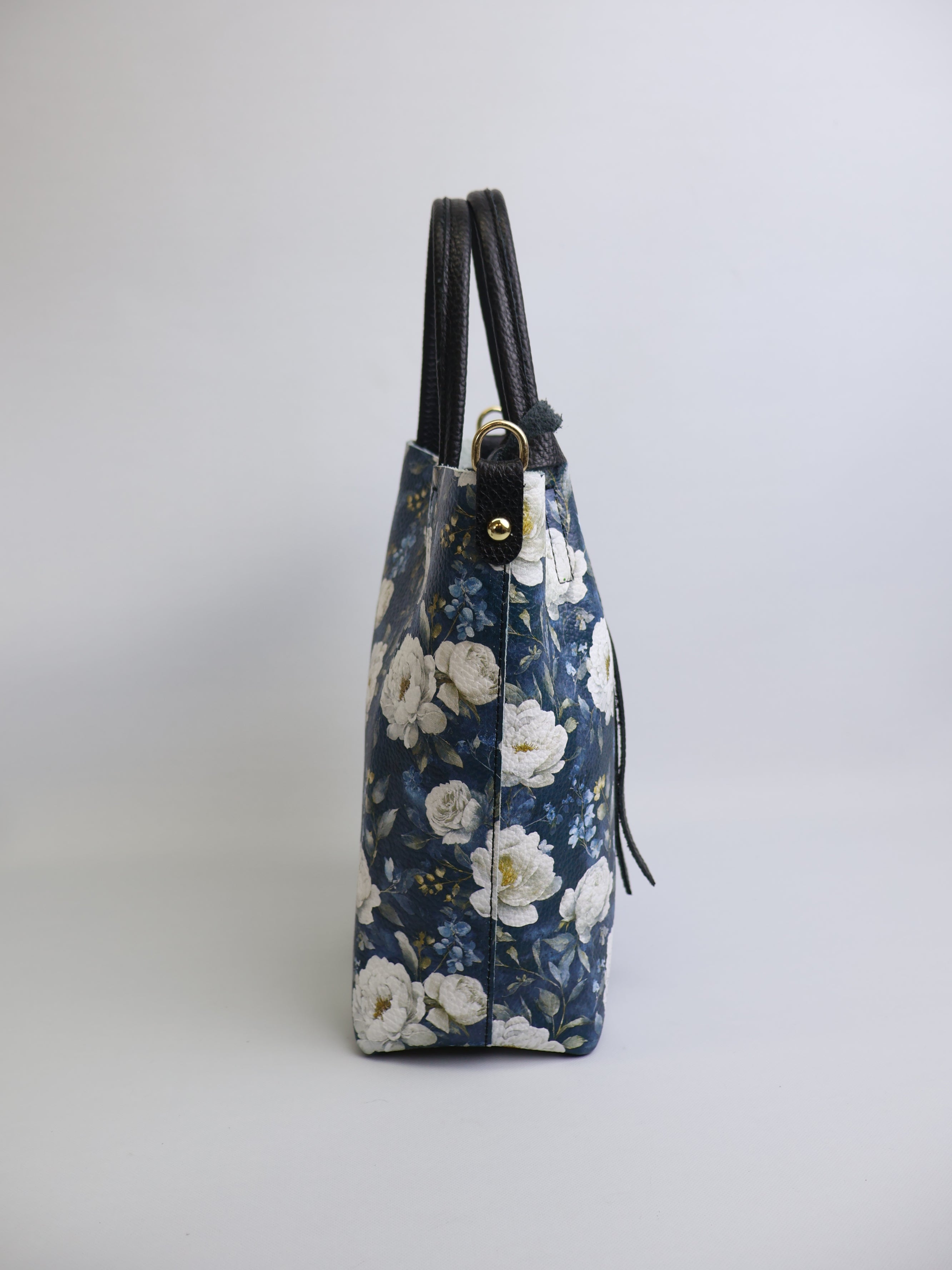 Piccola Tote Bag "Midnight Peonies"