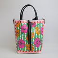 borsa-secchiello-pelle-fiori-pop-art-righe-verdi-flovvers
