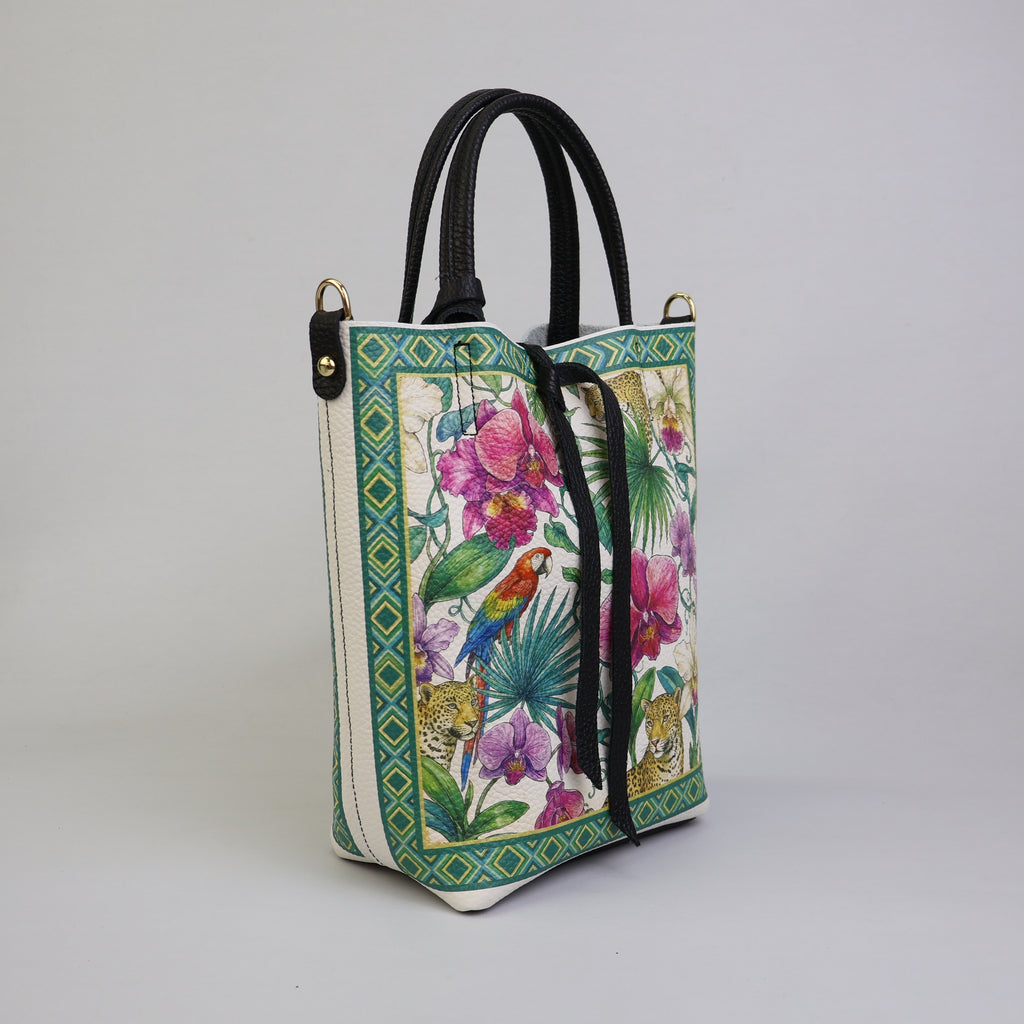 Petit sac cabas - Orchidées et fleurs sauvages