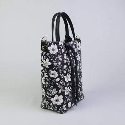 Piccola Tote Bag - Floreale Black & White