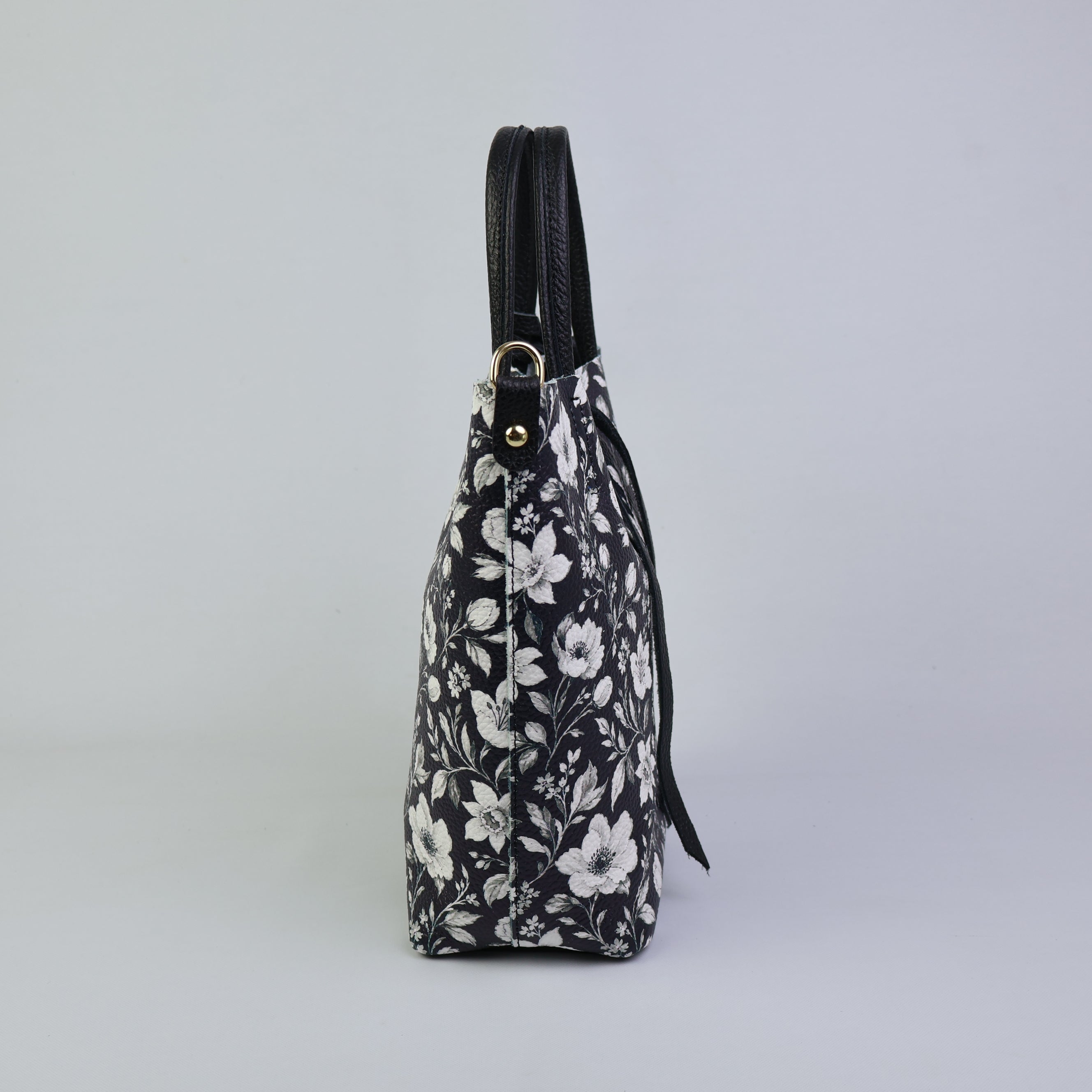 Piccola Tote Bag - Floreale Black & White