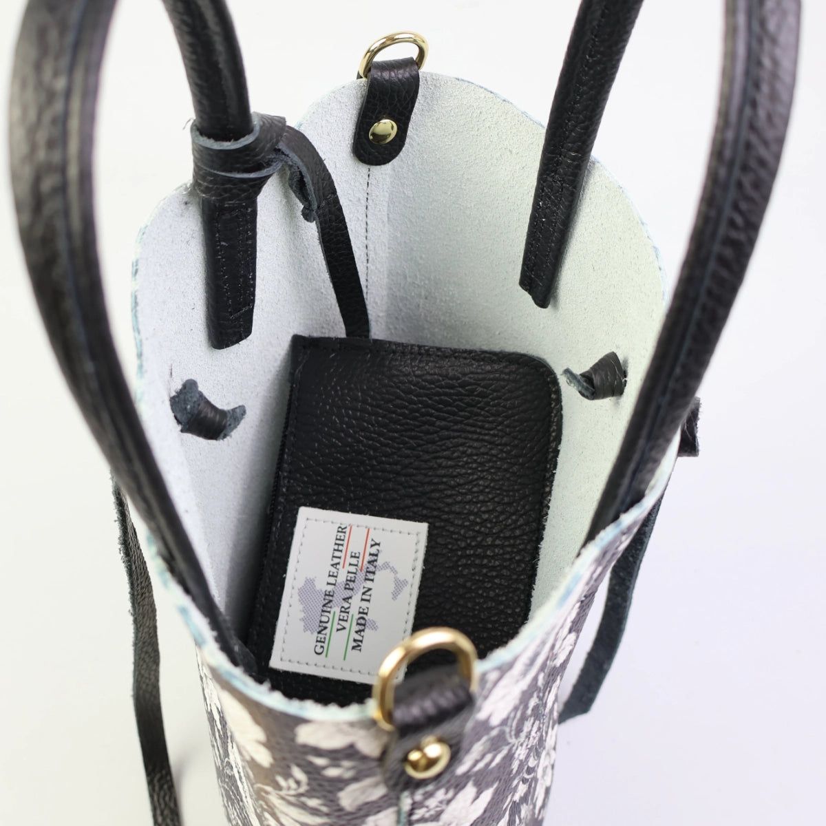 Piccola Tote Bag - Floreale Black & White