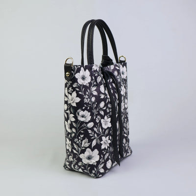 Piccola Tote Bag - Floreale Black & White