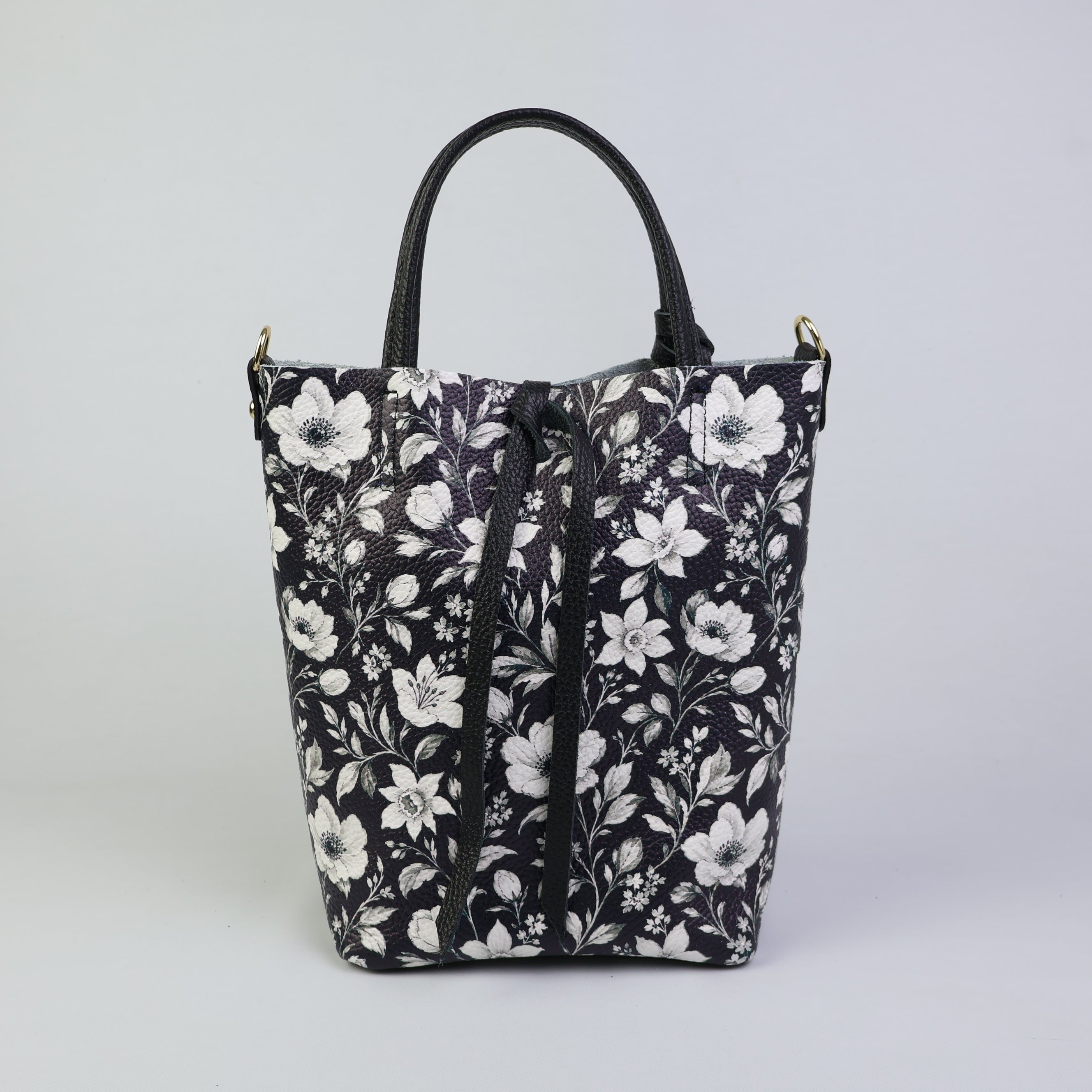 Piccola Tote Bag - Floreale Black & White